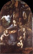 LEONARDO da Vinci Madonna in the rock grottos oil painting artist